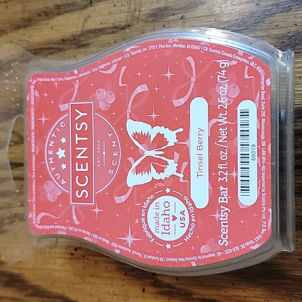 Scentsy Tinsel Berry Wax Bar BRAND NEW